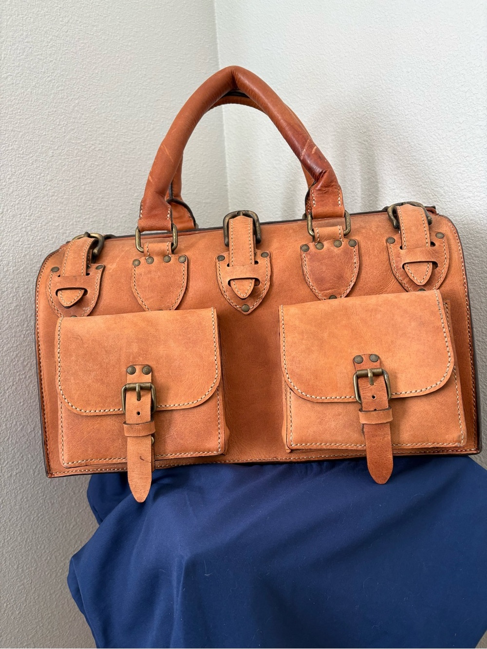 Leather Doctor Bag Satchel Crossbody